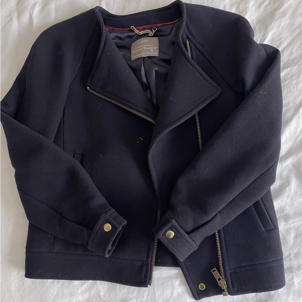J Crew Wool Zip Jacket